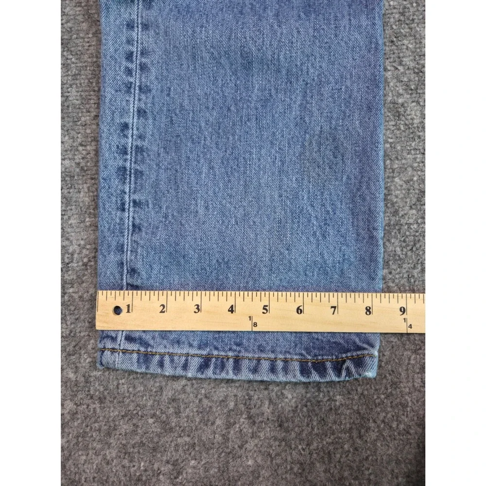 Levi's 501 Jeans Mens W33 L34 Blue Straight Leg Button Fly Denim